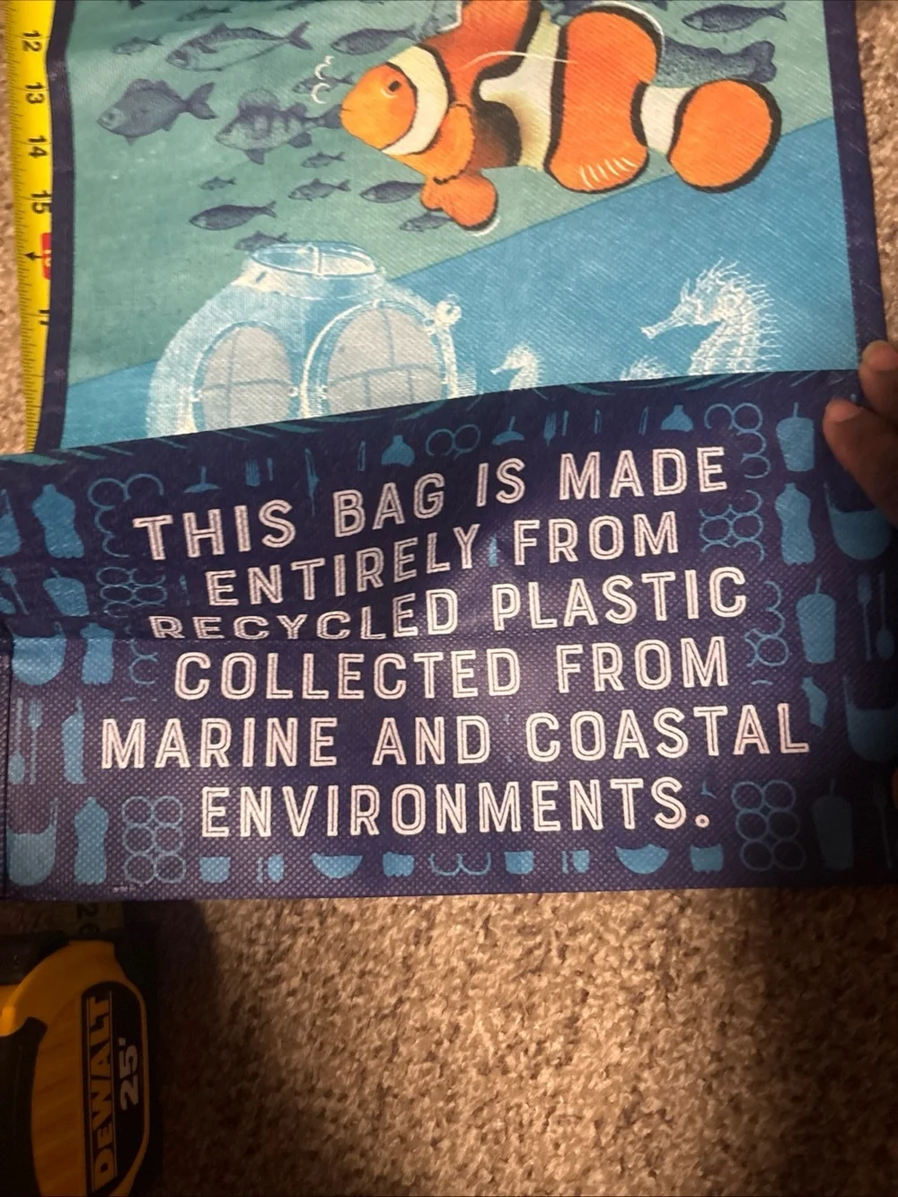 Trader Joes Recycled Ocean Plastic Tote Bag Reusable